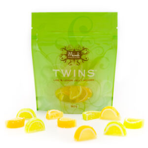 Lime and lemon jelly wedges